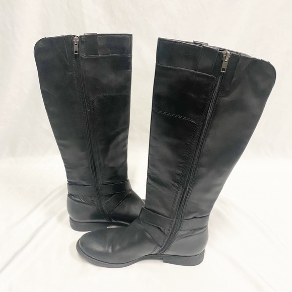 Marc Fisher Black Leather Riding Boots - Picture 5 of 8